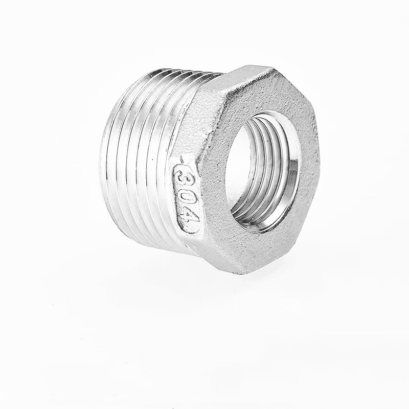 众慧创安 不锈钢补芯 异径内外丝直接 接头 变经连接头 4分*2分 个高清大图