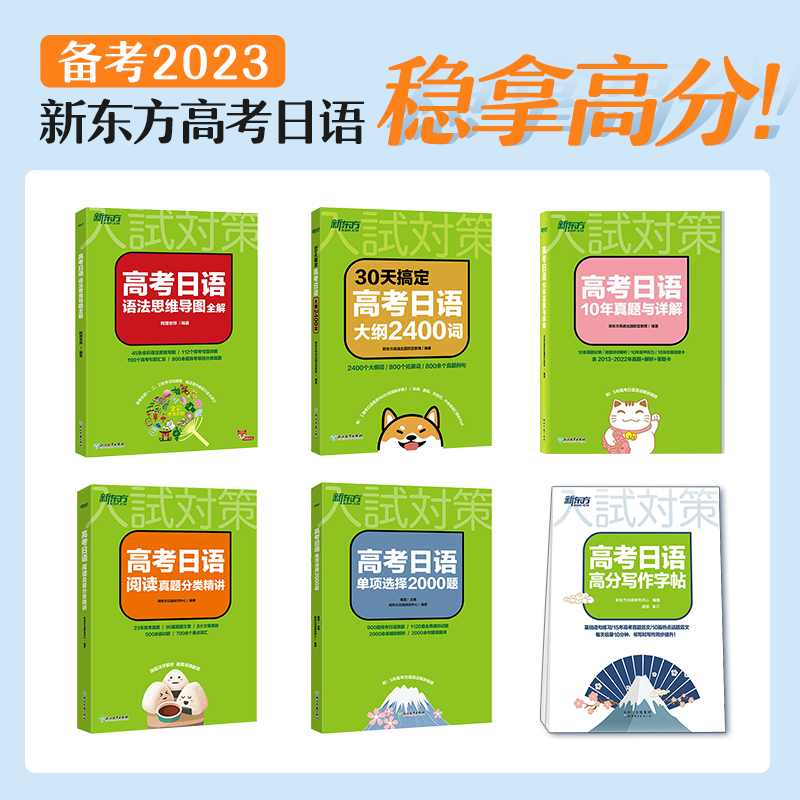 高考日语10年真题与详解 全国通用 [正版]高考日语语法思维导图全解 阿狸老师高三高考高中复习搭30天搞定2024词汇听高清大图