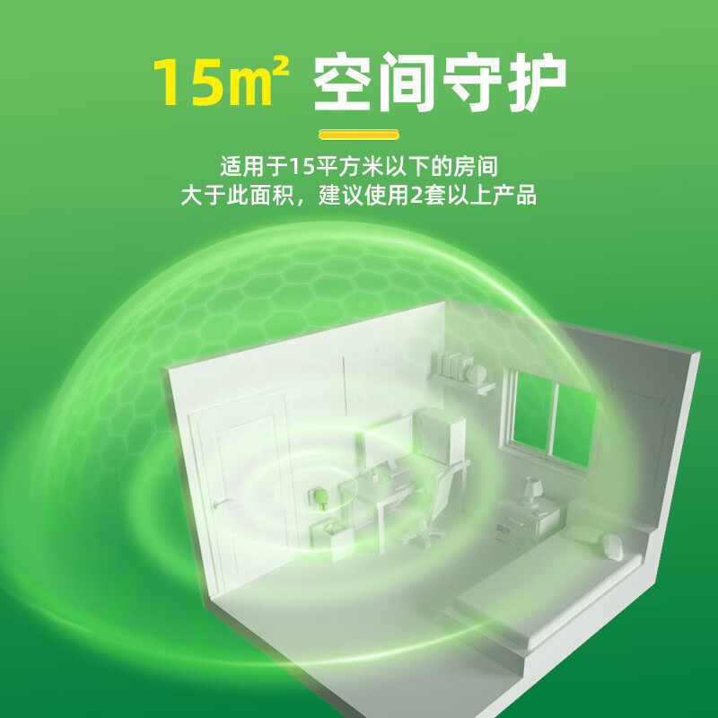 榄菊循环定时加热器电蚊液套装(YQZD-01A送33ml无味蚊液*2)*3盒高清大图