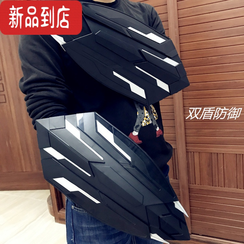 真智力之队长爪盾盾牌新发光变形爪盾光剑男孩儿童玩具礼物COS装备 大气黑色 变形爪盾(2个)发光玩具