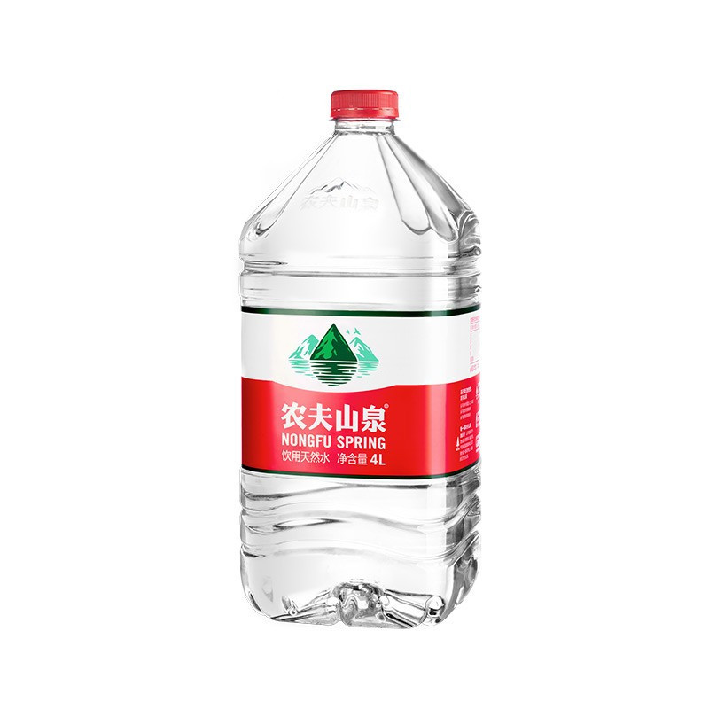 饮用水饮用天然水矿泉水4L 一箱装