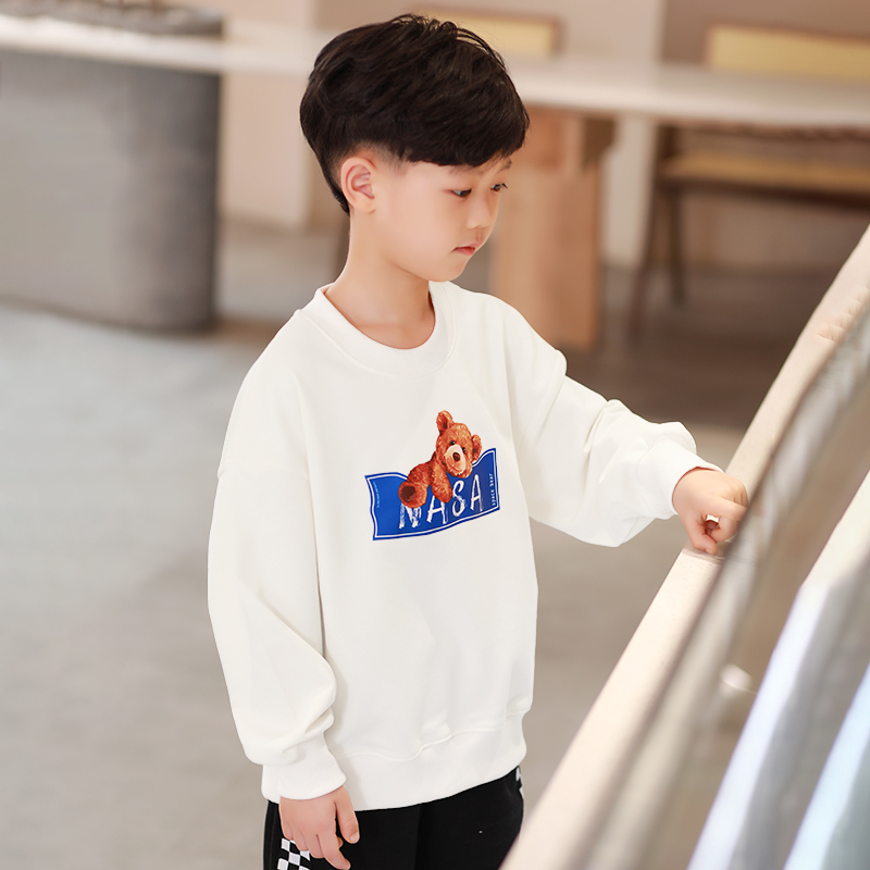 龙之涵(LONGZHIHAN)男童卫衣春秋中大童新款2022长袖童装打底衫
