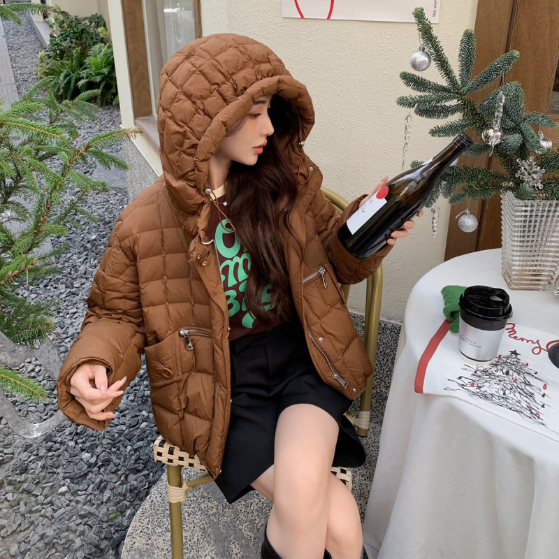 [8.5折价331.4元叠加优惠券]唐狮新款羽绒服女冬季韩版黑色绒鸭绒外套今流行dx