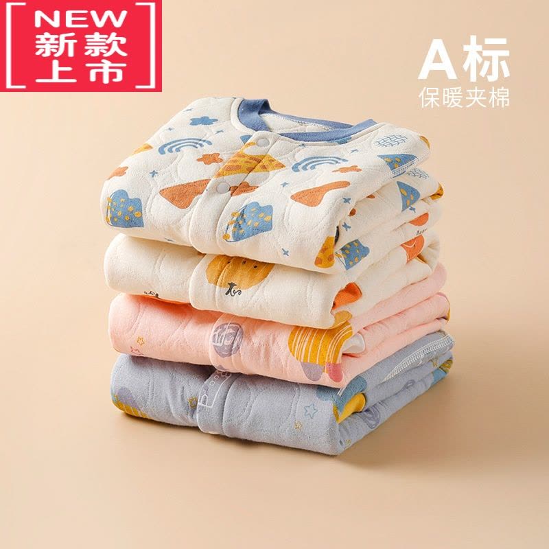 可莉允婴儿棉衣春秋冬装夹棉保暖睡衣秋季新生儿衣服宝宝哈衣棉服图片
