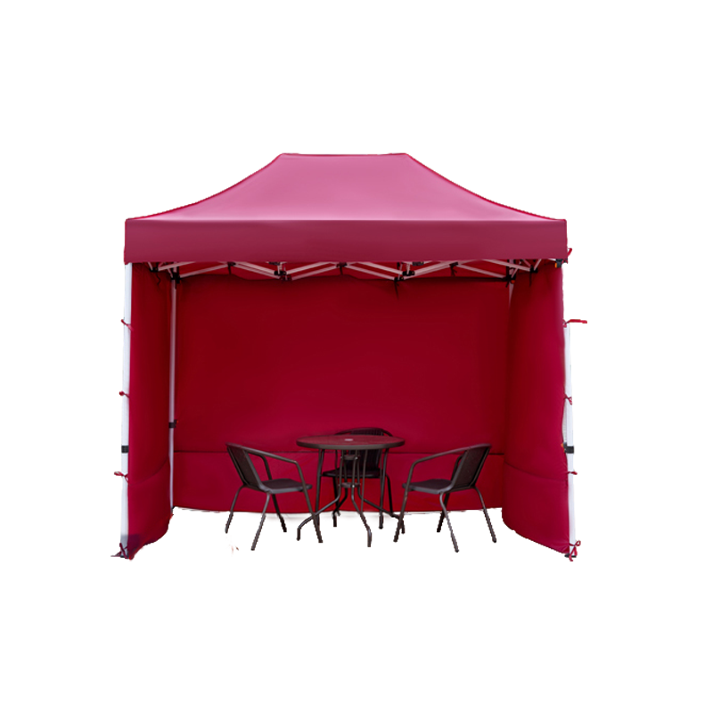 劲脉 三面防雨帐篷 酒红六棱+2*2*2.1M 顶高清大图