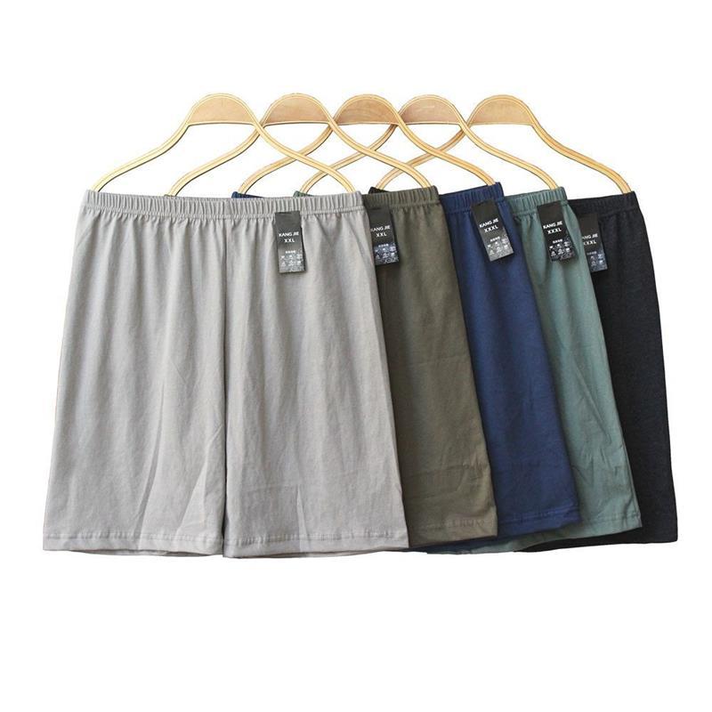 男士睡裤棉加肥加大夏季薄款家居裤五分宽松短裤休闲大码平角裤