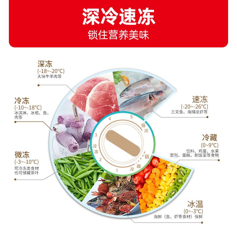 星星(XINGX) 101L 家用冷柜 卧式冷柜 冷藏冷冻转换柜 安全圆角 微霜系统 节能省电 BD/BC-101R图片