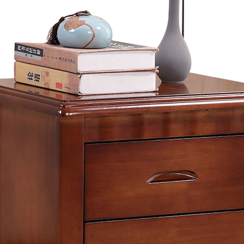 阿拉贡床头柜简约现代卧室床边储物柜标准款胡桃色50*41*50cm