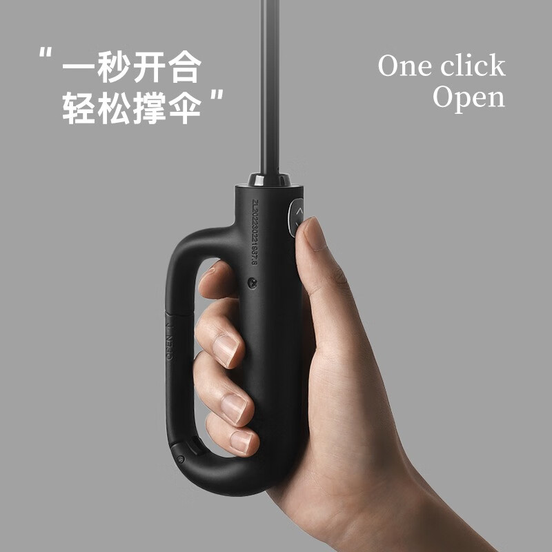 美度(MAYDU)男士商务三折自动黑胶防晒防紫外线女晴雨两用太阳伞M3393高清大图