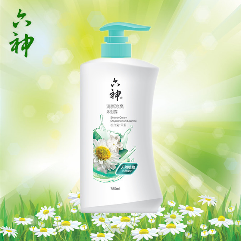 六神 清新沁爽 沐浴露(杭白菊+茉莉)750ml(单位:瓶 )