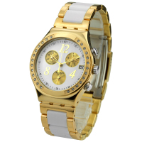 斯沃琪(SWATCH) 手表 男士计时系列 石英男表 YCG407G