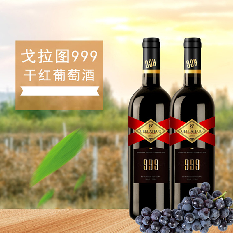 戈拉图 999干红葡萄酒 13%vol红酒葡萄酒 750ml/瓶 单瓶装