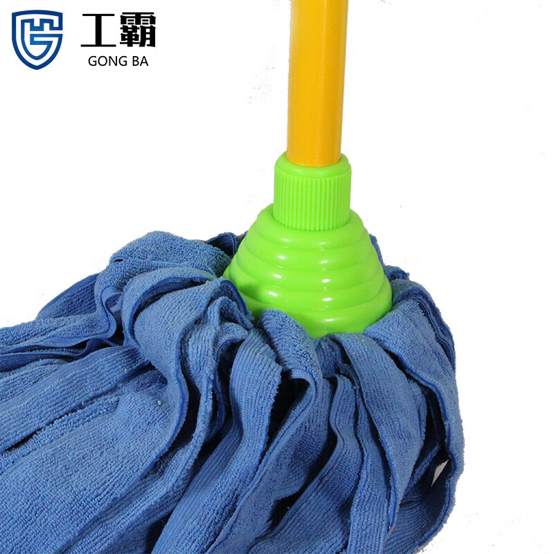 工霸(GONGBA)烤漆铁杆拖把 彩色吸水纤维布条墩布拖布(颜色随机)1把高清大图