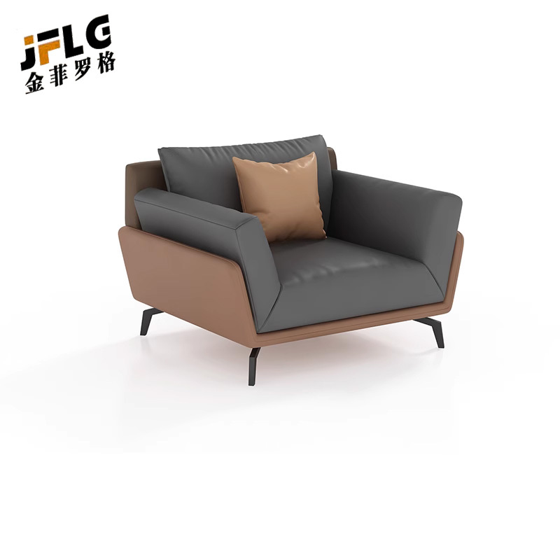 金菲罗格时尚接待沙发商务舒适沙发组合高清大图