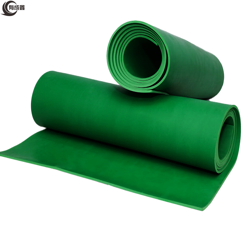 有成鑫 8mm 绿色橡胶垫 宽度1米耐磨橡胶板 卷高清大图