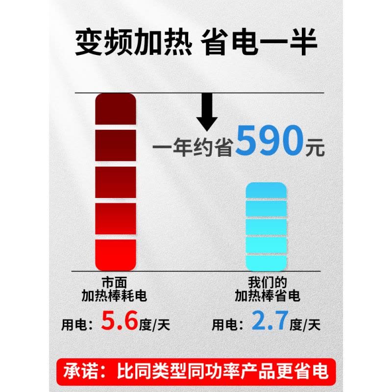 PTC龙鱼缸加热棒自动恒温省电加温棒水族箱加温器变频 1000W图片