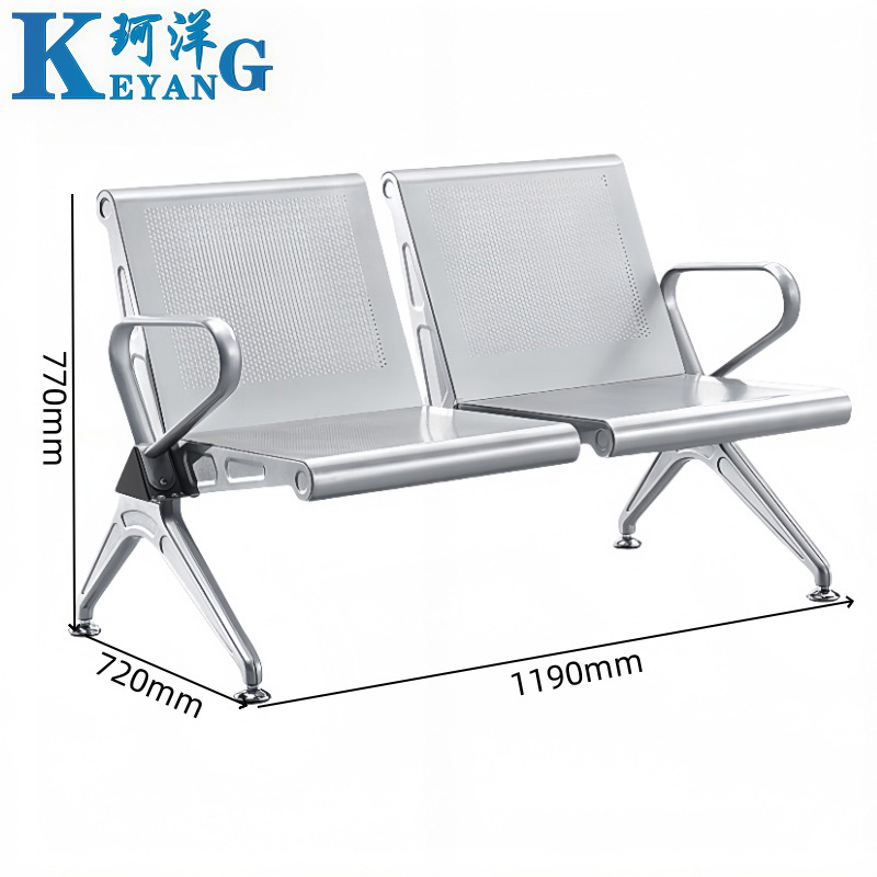 珂洋 不锈钢等候椅 双人位 张高清大图