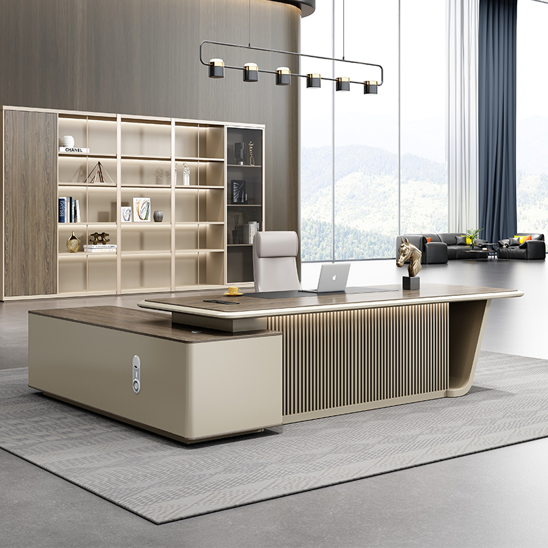 臻远 ZY5042787 简约大班台经理办公桌办公室主管桌 2.6米高清大图