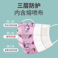 呵贝适儿童一次性防护口罩男女小学生三层含熔喷布透气独立装小孩