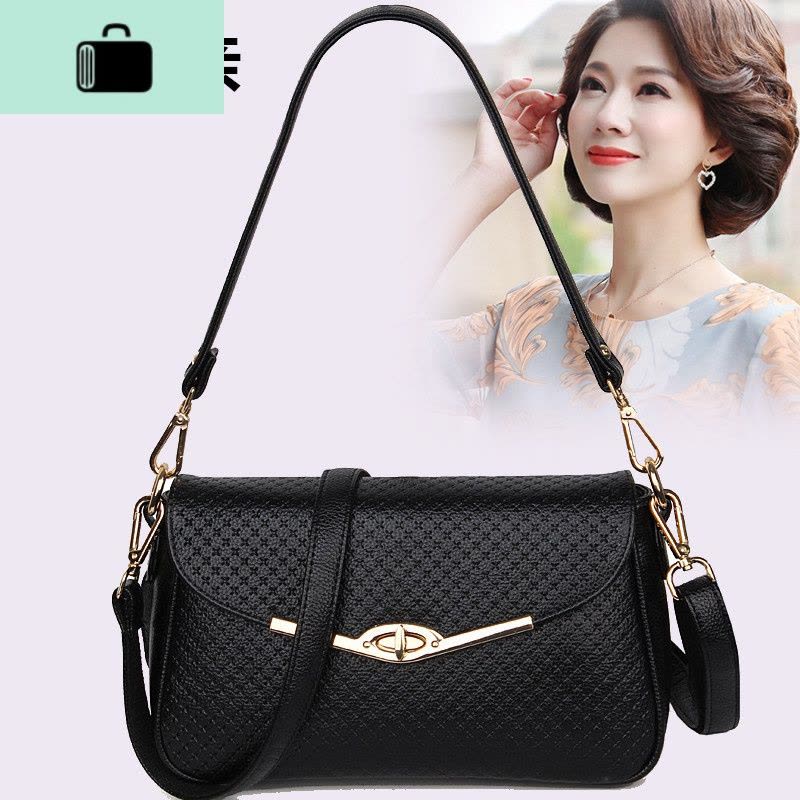 2020新款时尚压花女包中年女士妈妈单肩包纽扣小包包斜挎包小方包NEW LAKE女士单肩包图片
