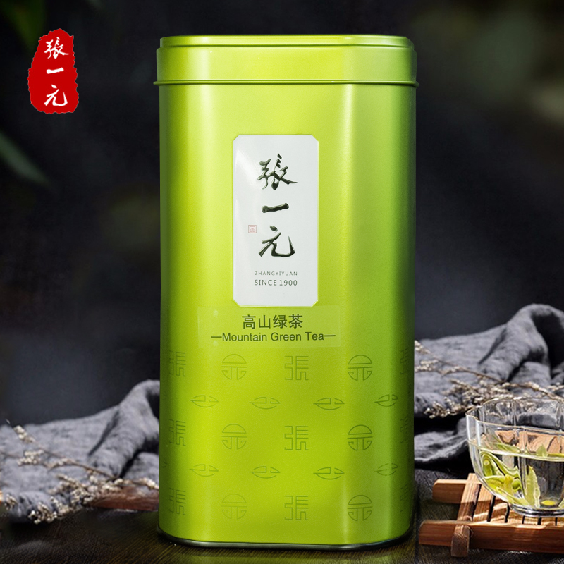 张一元 一级高山绿茶300g 绿茶茶叶 方便罐装