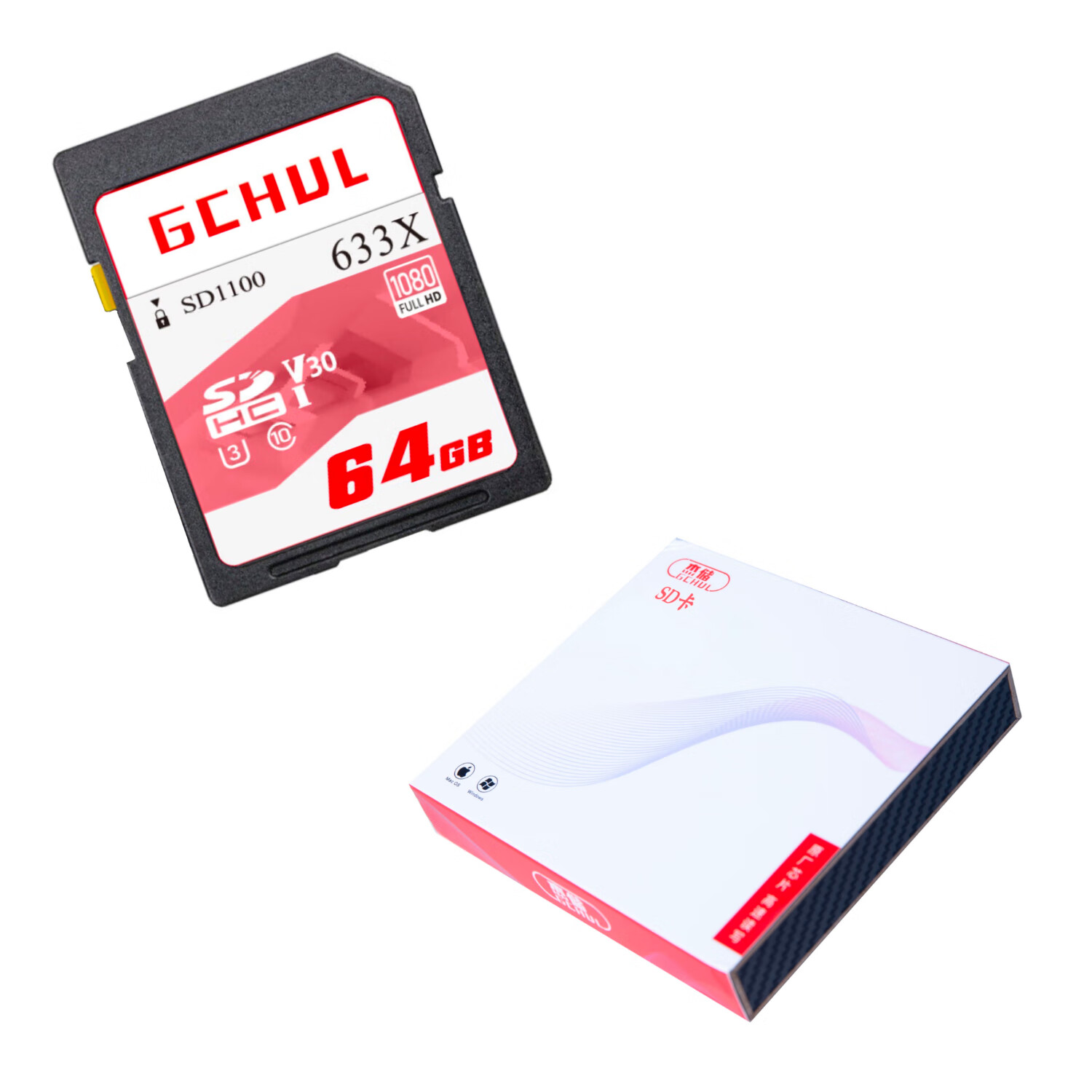 杰储(GCHUL) SD1100 64G SD卡 存储卡 (计价单位:张) 灰色高清大图