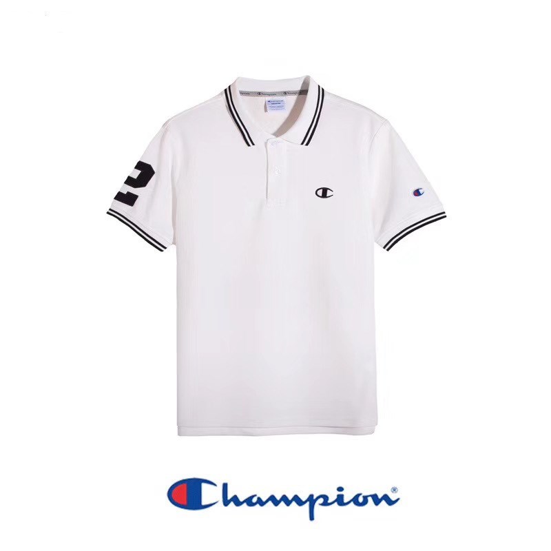 Champion冠军男士时尚休闲小C LOGO经典夏装港风潮短袖POLO衫