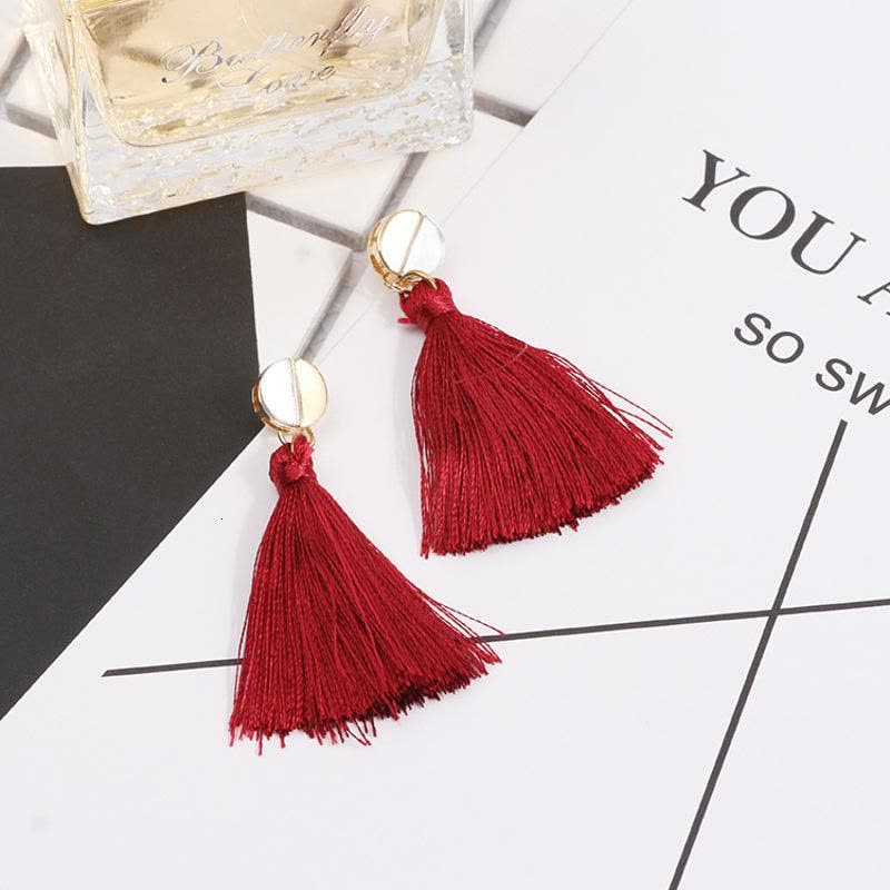 耳钉女款新款 韩版时尚手工刻面双面玻璃耳环黑色长款流苏耳饰Z10D745送女朋友七夕情人节礼物图片