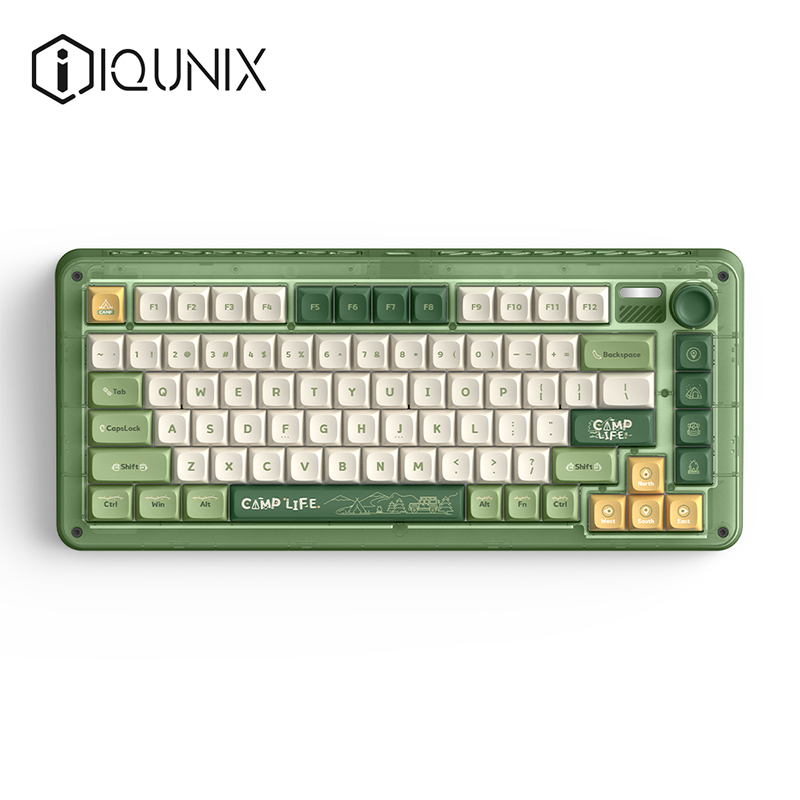 IQUNIX ZX75露营 机械键盘 三模热插拔客制化键盘 无线蓝牙游戏键盘 81键电脑键盘 TTC快银轴RGB版