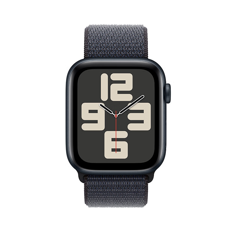 Apple/苹果 Watch SE 智能手表GPS款40毫米午夜色铝金属表壳浓墨色回环式运动表带MXF03CH/B 午夜色