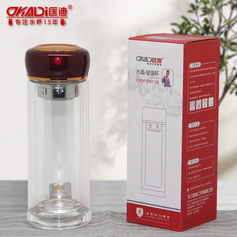 DKADi KD-180双层玻璃杯水杯 高硼硅玻璃水杯 280ML