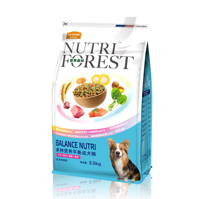 麦富迪狗粮2.5kg营养森林犬粮泰迪比熊成犬牛肉味狗粮5斤