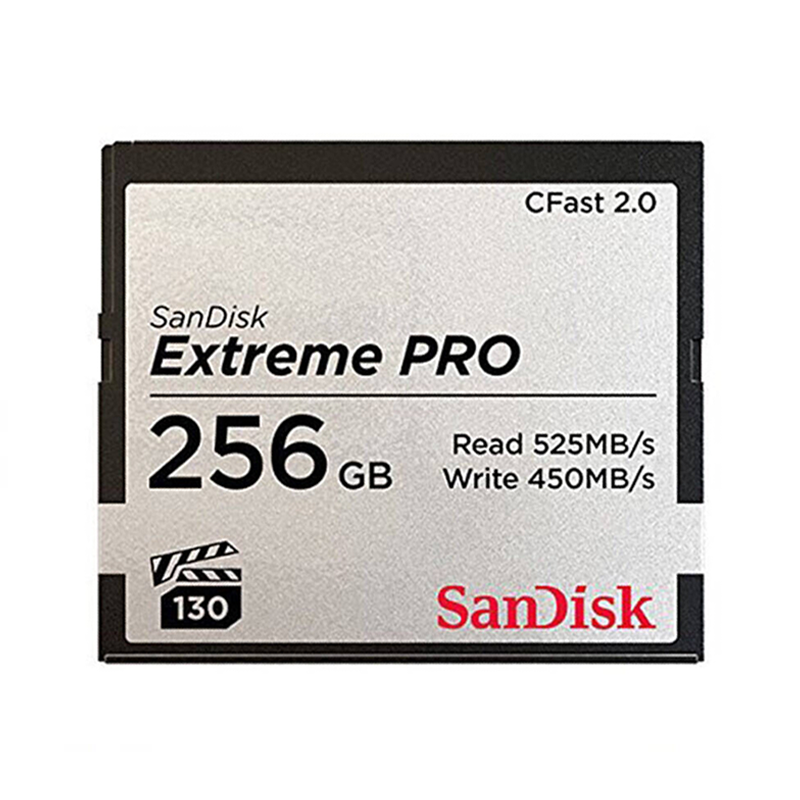 闪迪(SanDisk)256GB CFast 2.0卡 读525MB/s写450MB/s单反相机内存卡摄像机存储卡