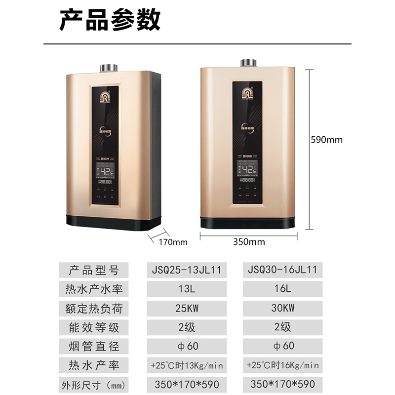 容声(RONGSHENG)燃气热水器 智能恒温三档变升分段燃烧多重安全防护JSQ25-13JL11高清大图