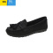 聚范老北京布鞋女鞋平底豆豆鞋女2024新款妈妈鞋防滑工作鞋黑单鞋
