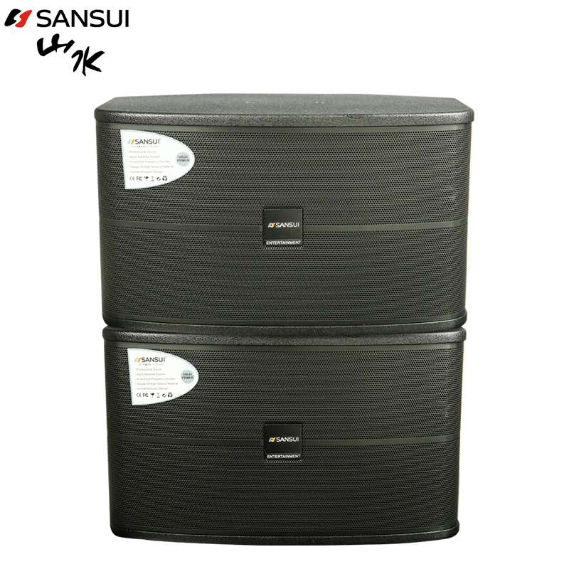 Sansui/山水 SP2-10卡包专业音响 会议/家庭娱乐KTV卡拉OK歌专业重低音壁挂家庭影院双10英寸