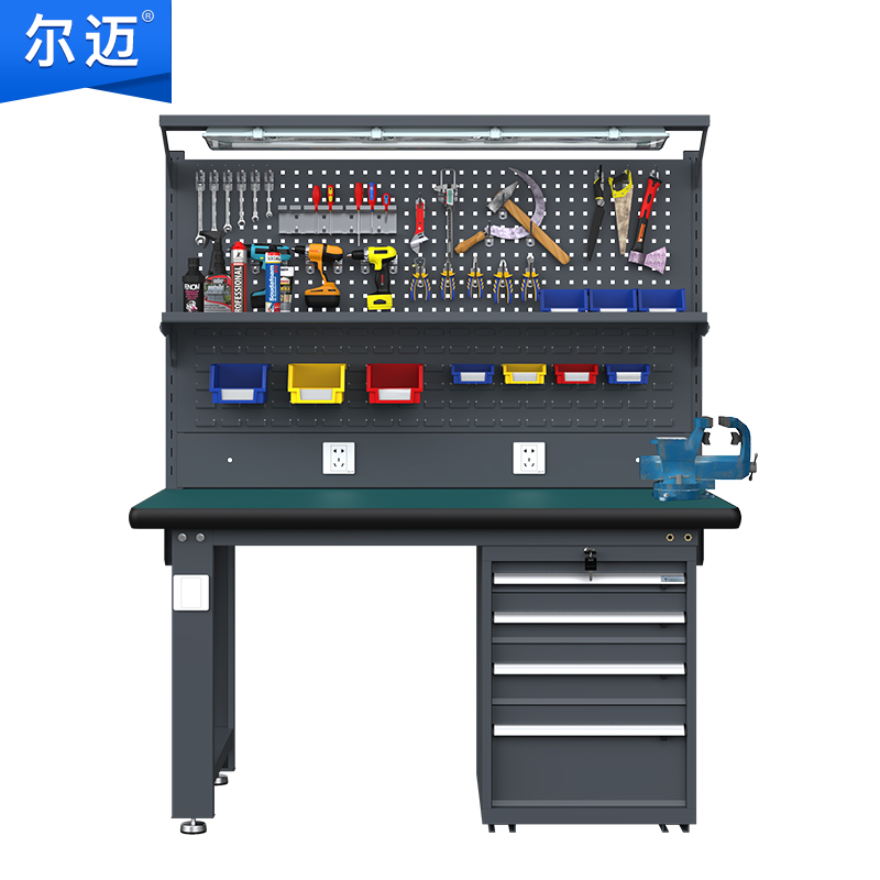 尔迈 防静电工作桌重型多功能操作台工厂车间工具重型钳工台1.2米 BN款