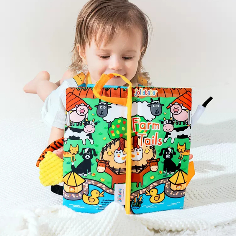 Jollybaby新款立体尾巴布书婴儿早教撕不烂可啃咬0-6个月宝宝1663高清大图