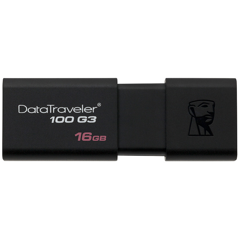 金士顿 16GB USB3.0 U盘 DT100G3 黑色 滑盖设计 时尚便利