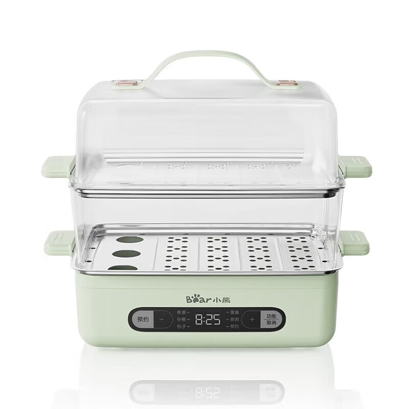 小熊(Bear)电蒸锅蒸蛋器蒸锅家用电蒸笼多功能早餐神器包子电热煮锅微电脑双层 ZDQ-B06N3