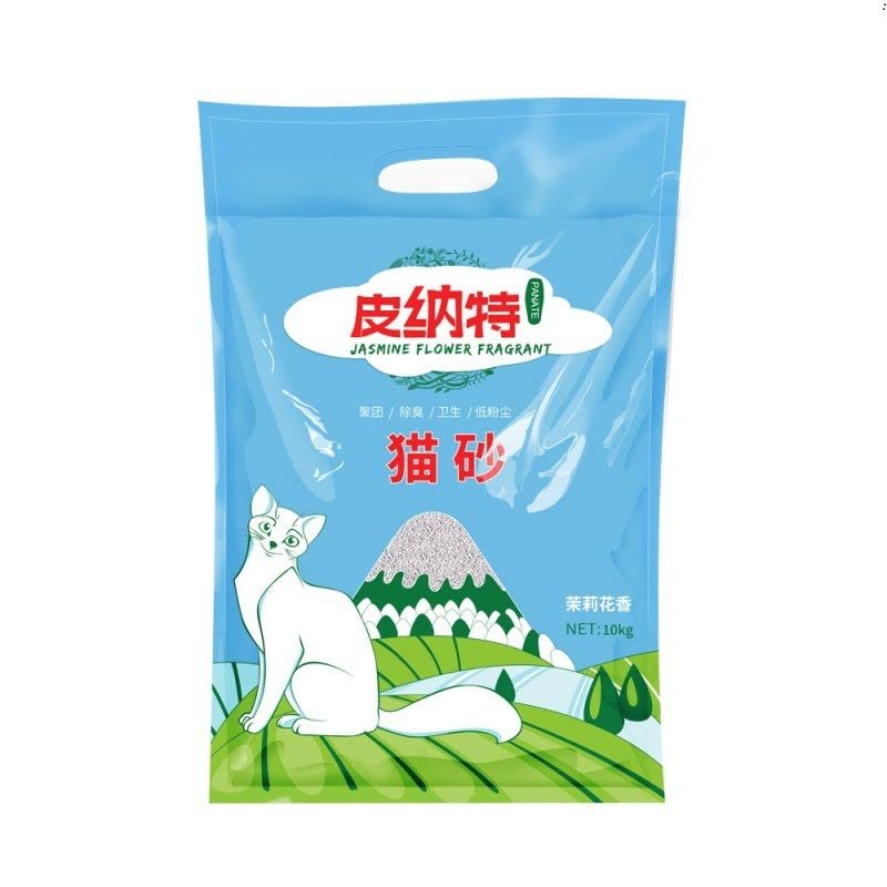 猫砂10公斤膨润土结团原味猫砂猫沙低尘20斤10kg猫咪用品图片