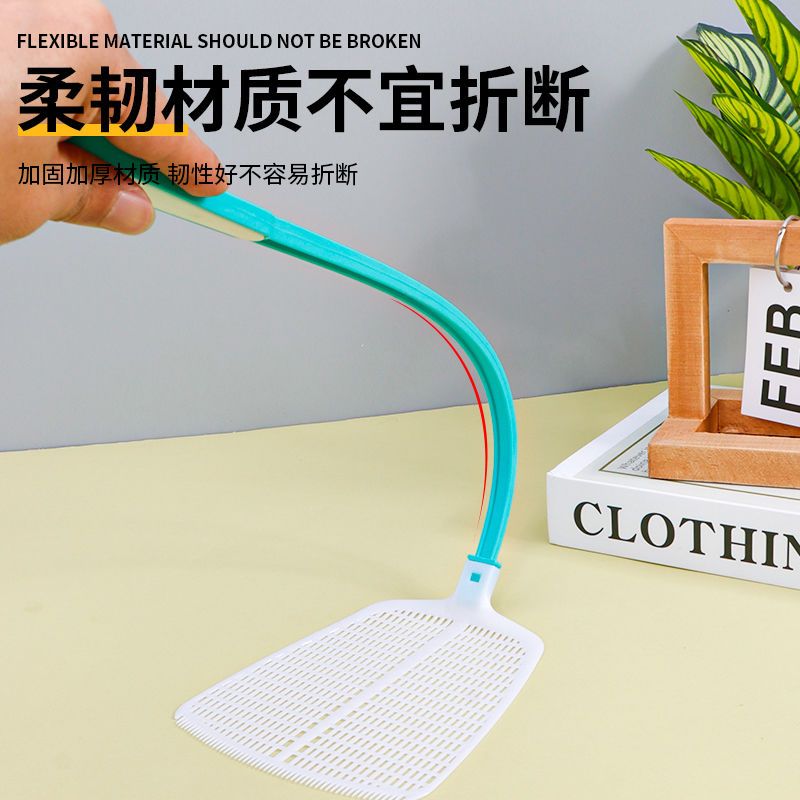 熟胶打不烂苍蝇拍家用耐用老式白头塑料蝇子拍加厚加长柄打蚊子拍 颜色随机2个装高清大图