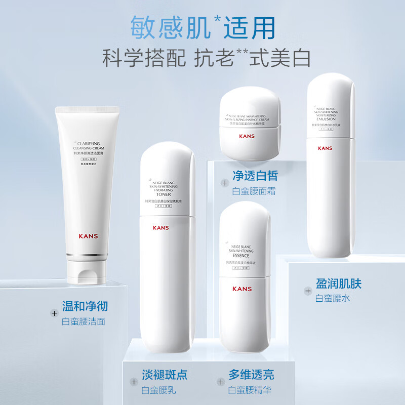 韩束雪白肌透白弹嫩礼盒(白蛮腰五件套)