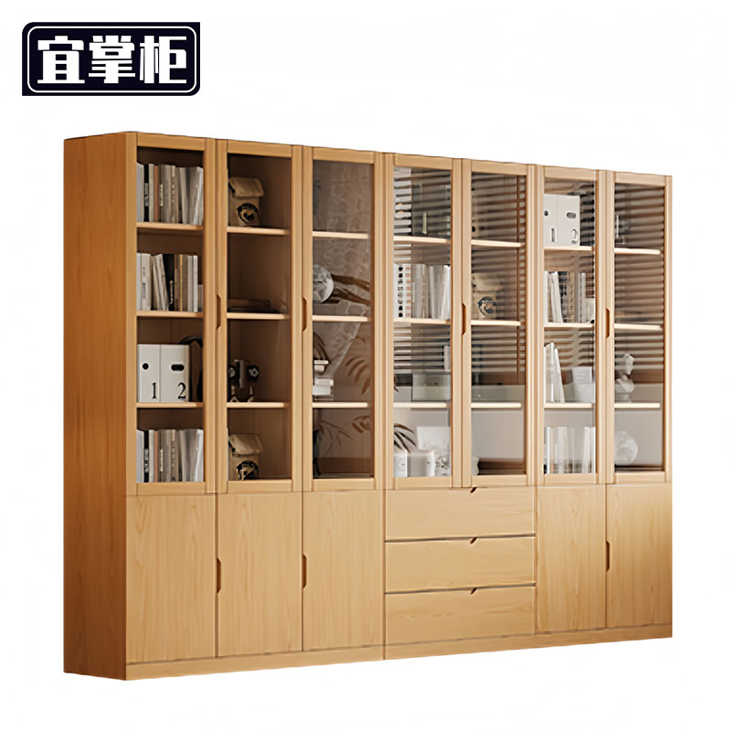 宜掌 柜 木质 书柜高清大图