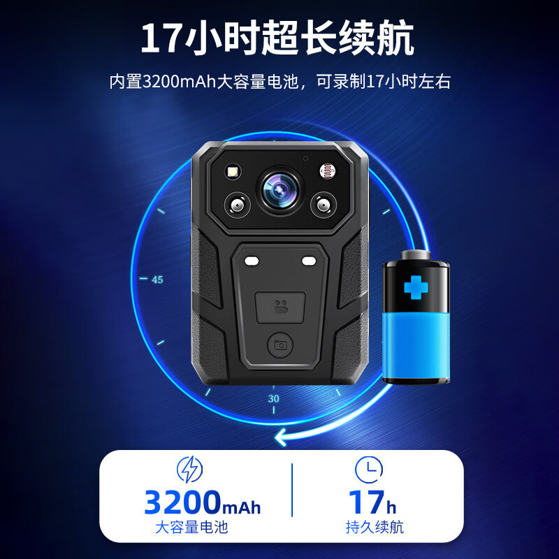 执法1号DSJ-H10(超长续航17h+WIFI)插卡式执法记录仪512G 高清红外夜迷你版高清大图