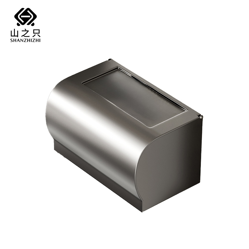 山之只 防水免钉圆形加长纸巾盒 203*122*127mm 个高清大图