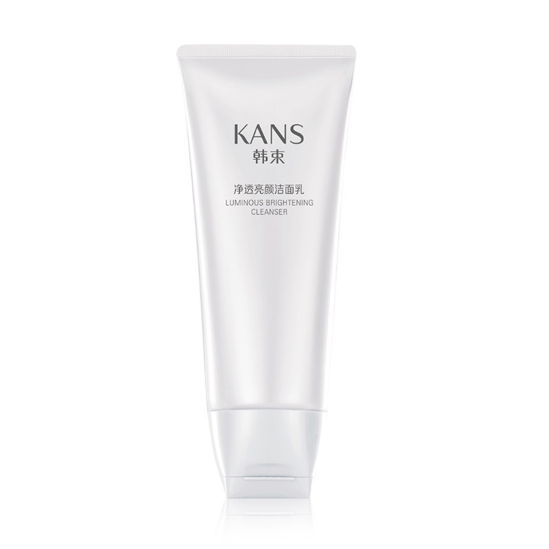 韩束(Kans)净透亮颜洁面乳120ml 清洁毛孔保湿提亮洗面奶 学生男女各种肤质通用