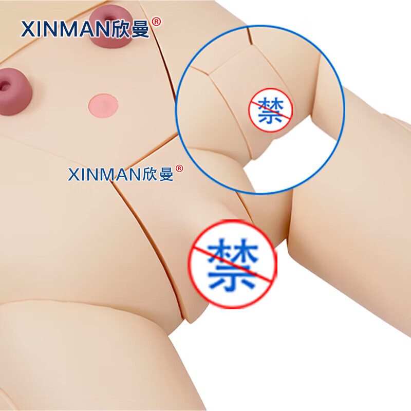欣曼科教 高级心肺复苏AED除颤血压测量训练模拟人 无线版不含电脑XM-ALS1002高清大图