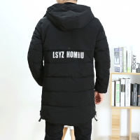 2018新款男士棉服男款连帽中长款潮流加厚青少年外套棉袄户外加厚速干棉服