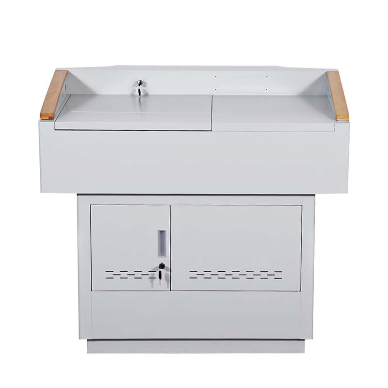 广亿隆钢制办公桌发言台多媒体讲台定制116*78*102cmWH-JTZ1178#B/张高清大图